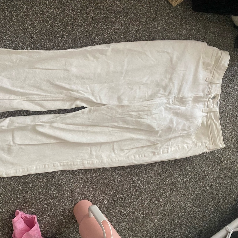 Hollister White Straight Leg Jeans